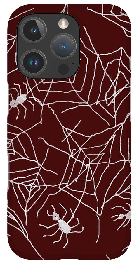 Spider Webs on Red - Phone Case