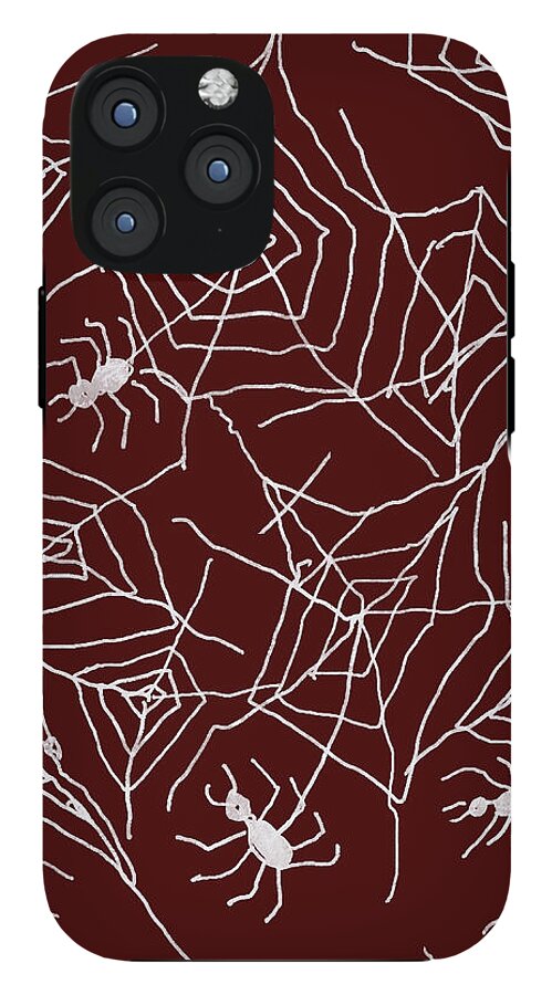Spider Webs on Red - Phone Case