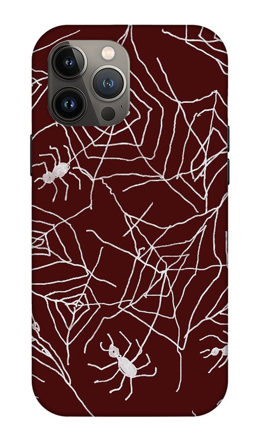 Spider Webs on Red - Phone Case