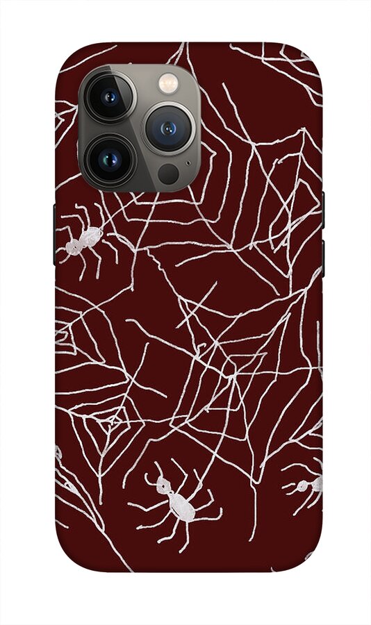 Spider Webs on Red - Phone Case