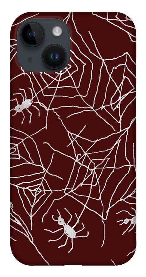 Spider Webs on Red - Phone Case