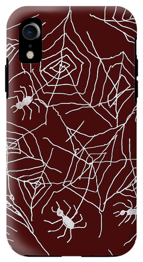 Spider Webs on Red - Phone Case