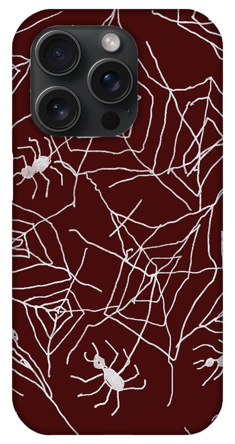 Spider Webs on Red - Phone Case