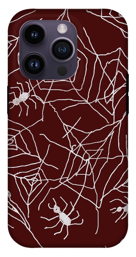 Spider Webs on Red - Phone Case