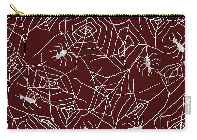 Spider Webs on Red - Zip Pouch
