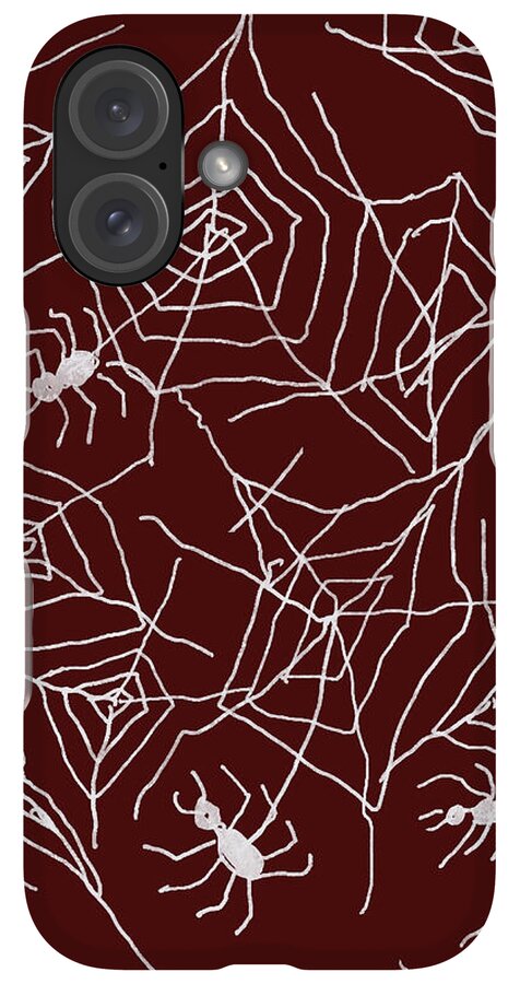 Spider Webs on Red - Phone Case