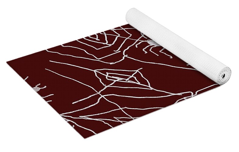Spider Webs on Red - Yoga Mat