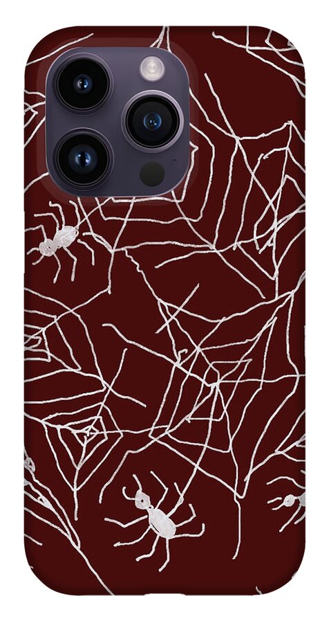 Spider Webs on Red - Phone Case