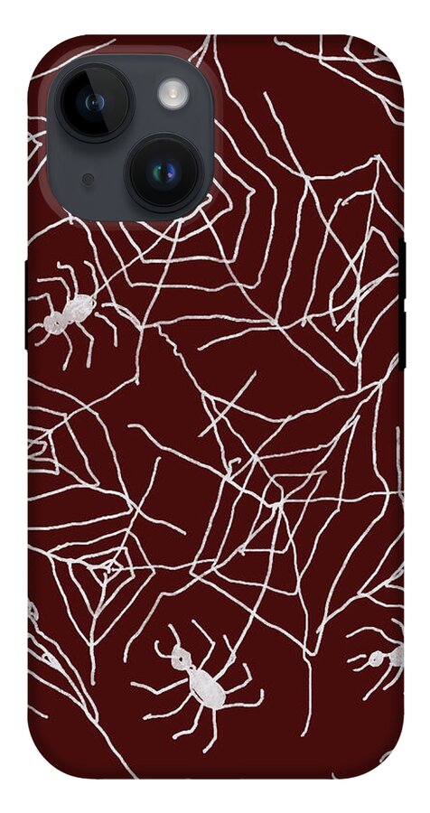 Spider Webs on Red - Phone Case