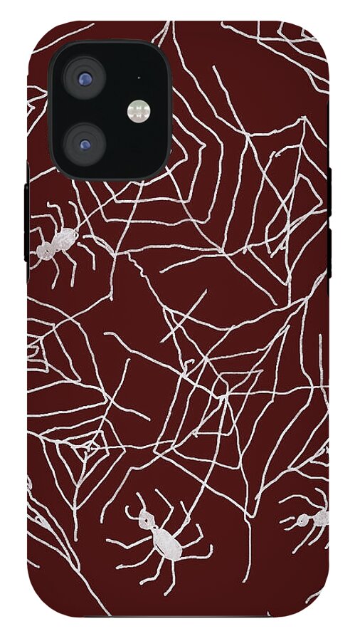 Spider Webs on Red - Phone Case