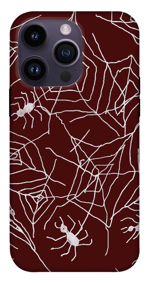 Spider Webs on Red - Phone Case