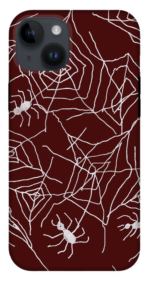 Spider Webs on Red - Phone Case