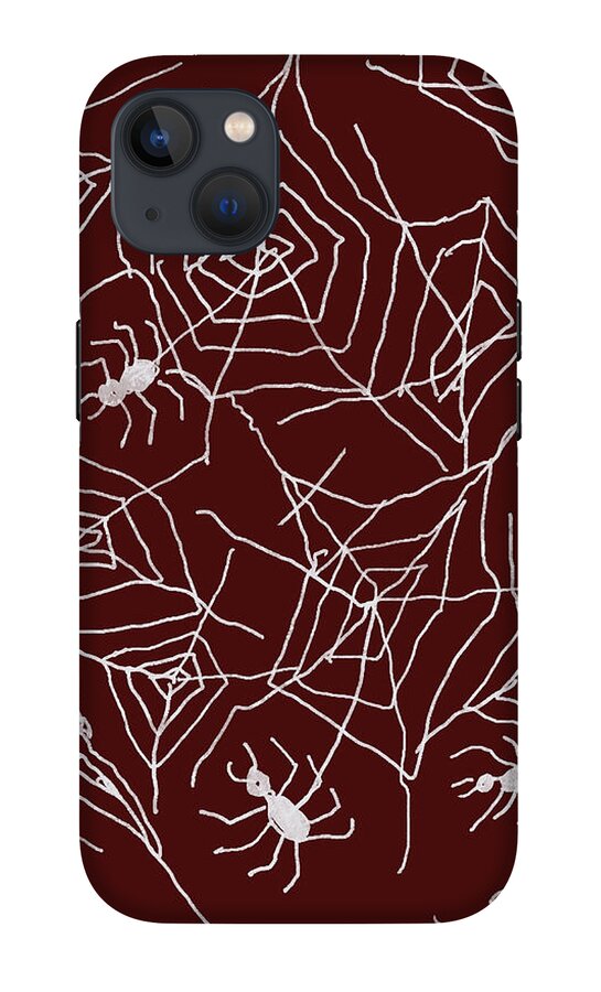Spider Webs on Red - Phone Case