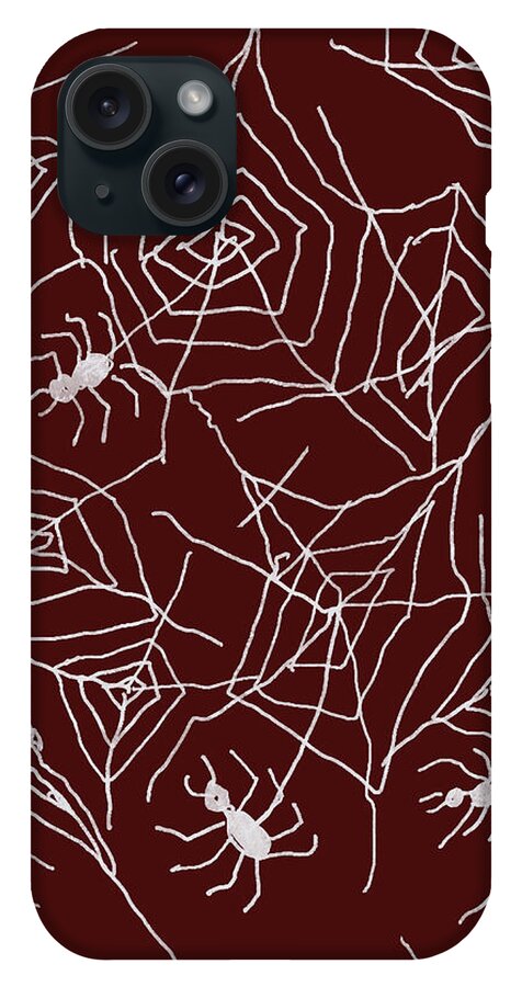 Spider Webs on Red - Phone Case