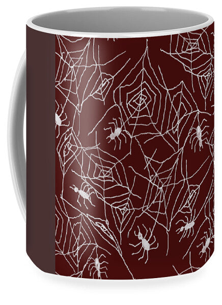 Spider Webs on Red - Mug