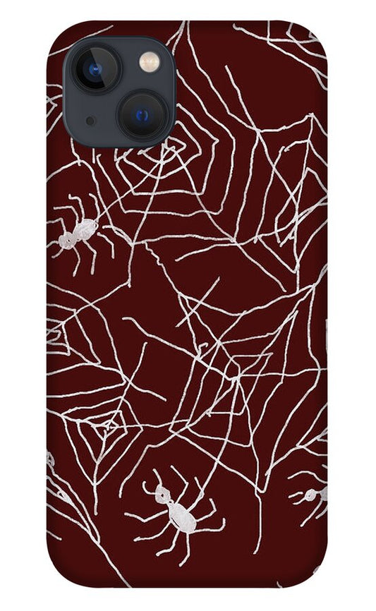 Spider Webs on Red - Phone Case