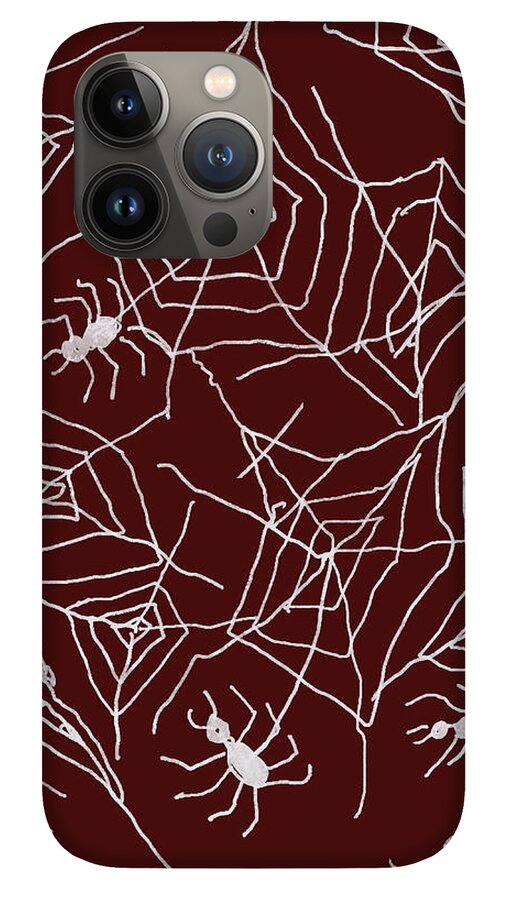 Spider Webs on Red - Phone Case