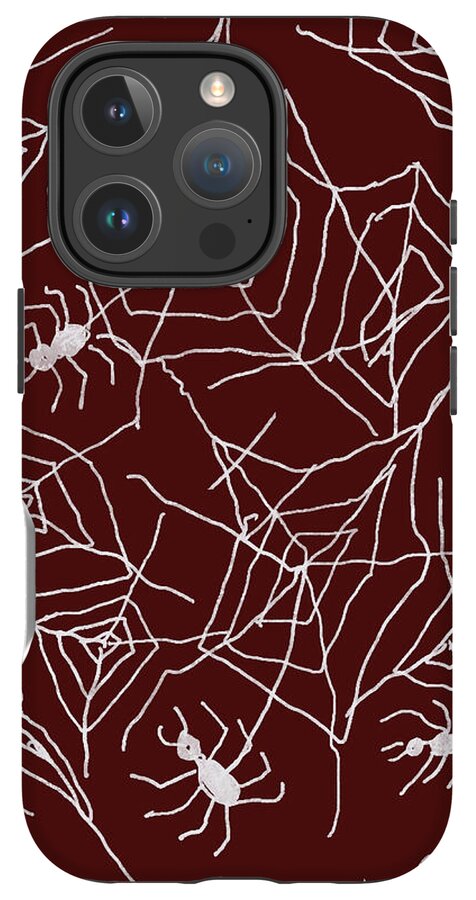 Spider Webs on Red - Phone Case