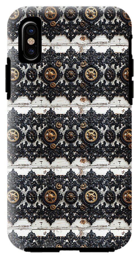 Steampunk Black Lace Pattern - Phone Case