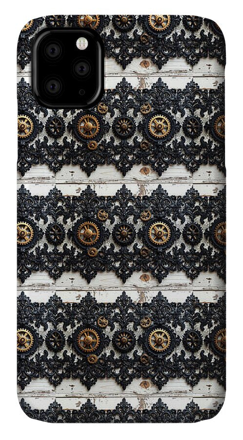 Steampunk Black Lace Pattern - Phone Case