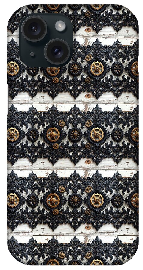Steampunk Black Lace Pattern - Phone Case