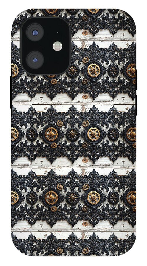 Steampunk Black Lace Pattern - Phone Case