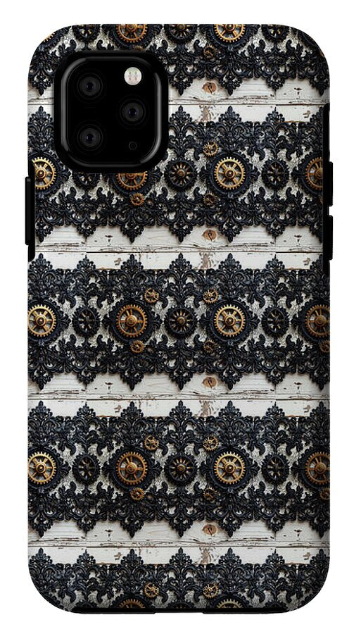 Steampunk Black Lace Pattern - Phone Case
