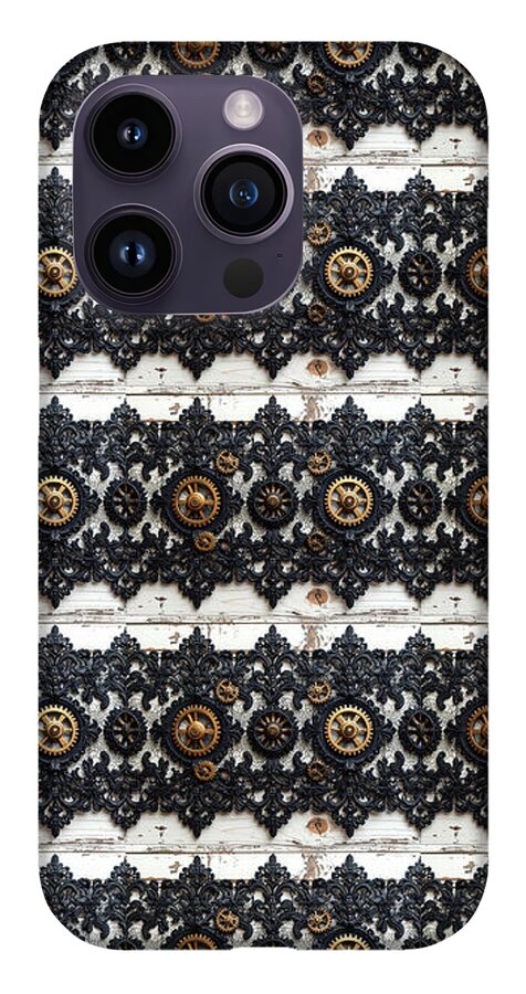 Steampunk Black Lace Pattern - Phone Case