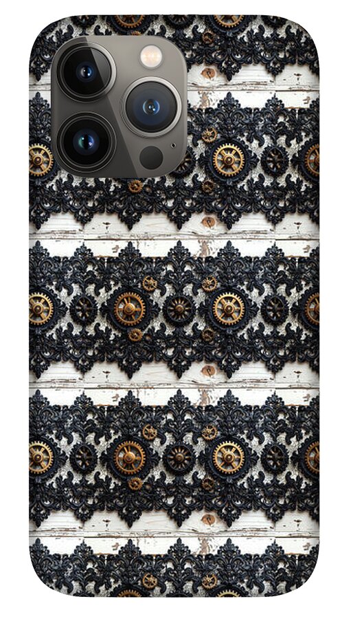 Steampunk Black Lace Pattern - Phone Case