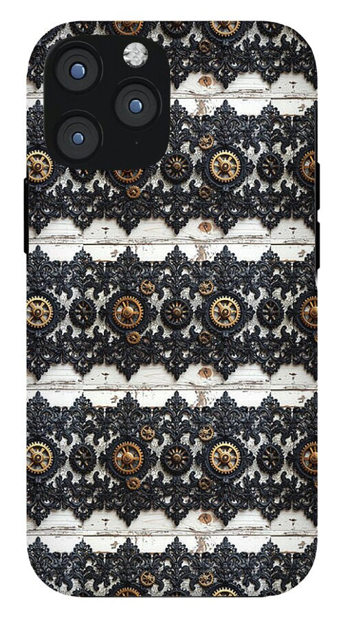 Steampunk Black Lace Pattern - Phone Case