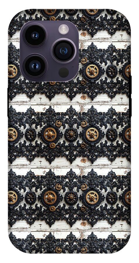 Steampunk Black Lace Pattern - Phone Case