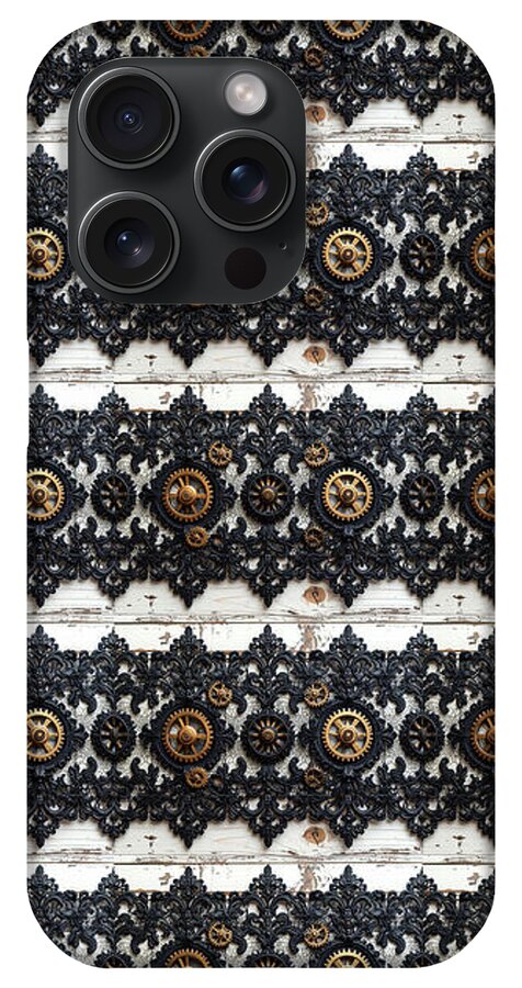 Steampunk Black Lace Pattern - Phone Case