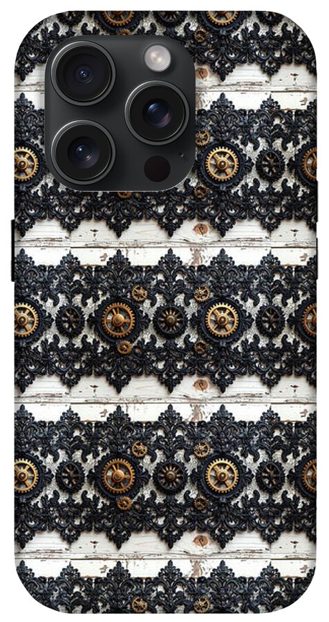 Steampunk Black Lace Pattern - Phone Case