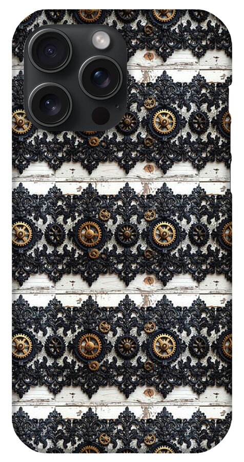 Steampunk Black Lace Pattern - Phone Case