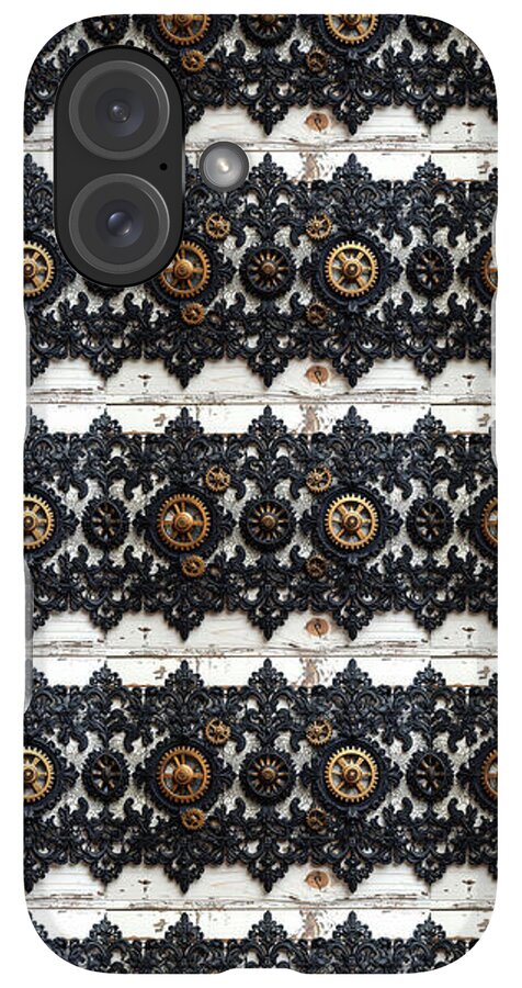 Steampunk Black Lace Pattern - Phone Case