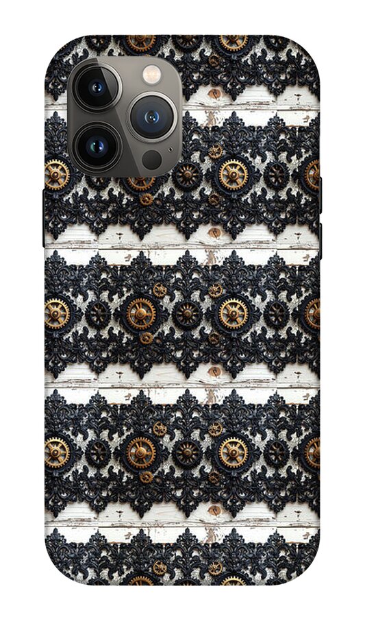 Steampunk Black Lace Pattern - Phone Case