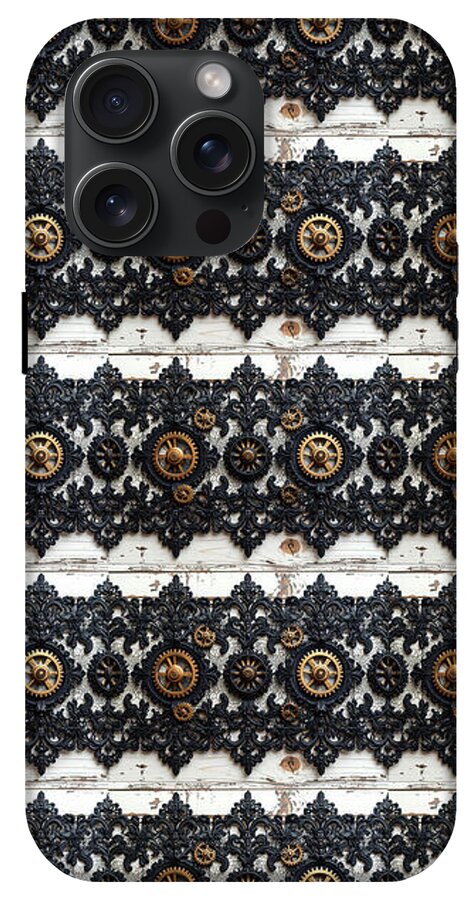 Steampunk Black Lace Pattern - Phone Case