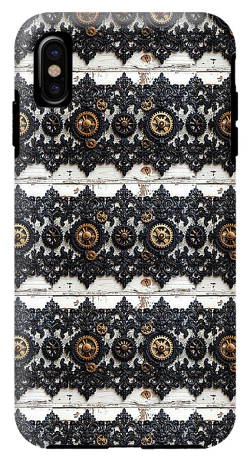 Steampunk Black Lace Pattern - Phone Case