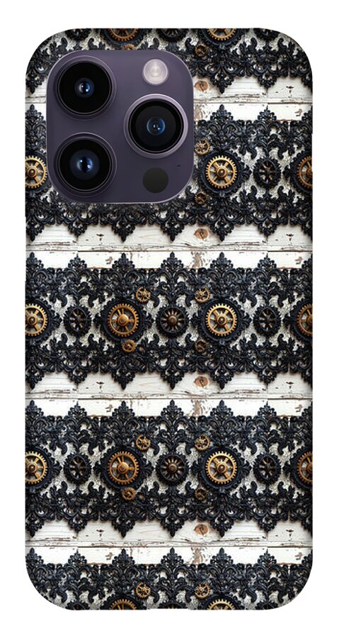 Steampunk Black Lace Pattern - Phone Case