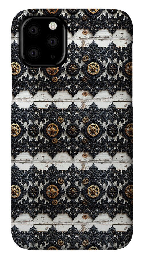 Steampunk Black Lace Pattern - Phone Case