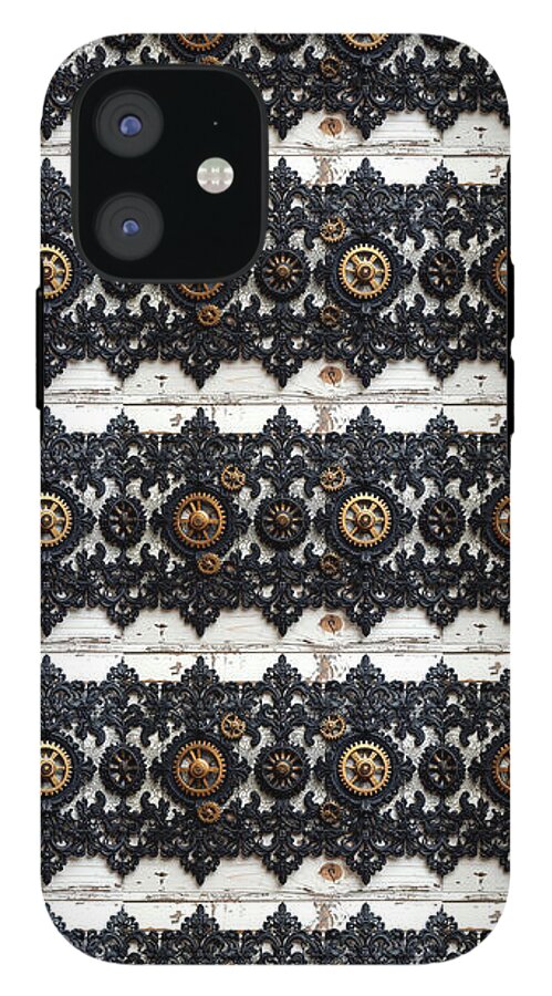 Steampunk Black Lace Pattern - Phone Case