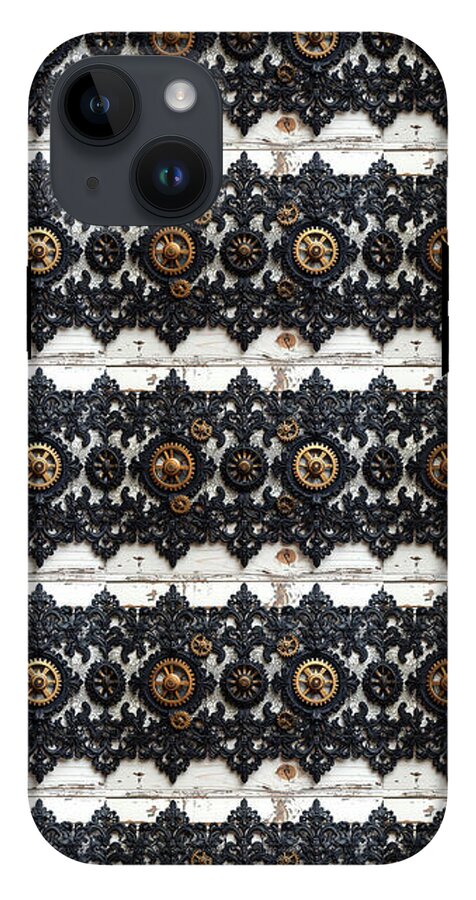 Steampunk Black Lace Pattern - Phone Case