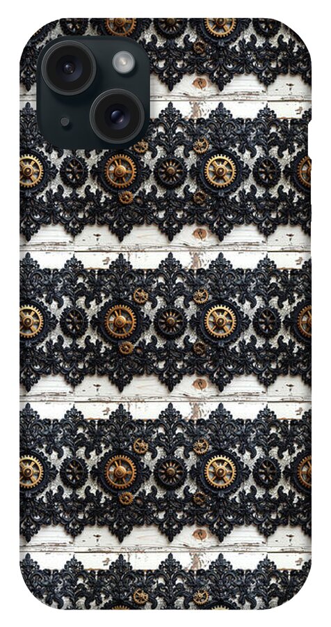 Steampunk Black Lace Pattern - Phone Case