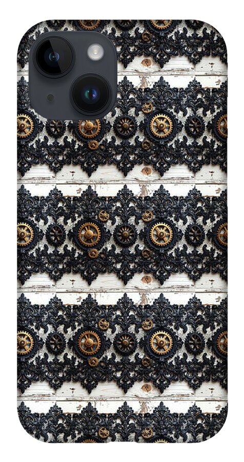 Steampunk Black Lace Pattern - Phone Case