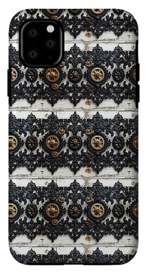 Steampunk Black Lace Pattern - Phone Case