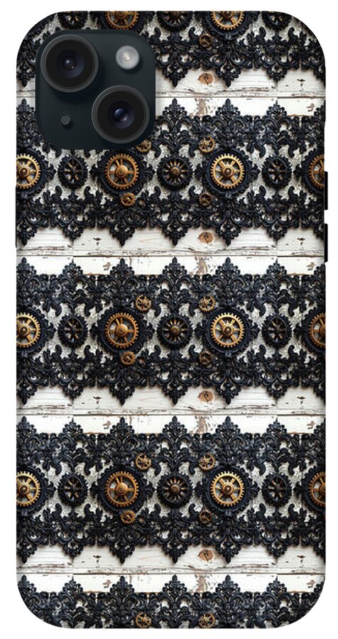 Steampunk Black Lace Pattern - Phone Case