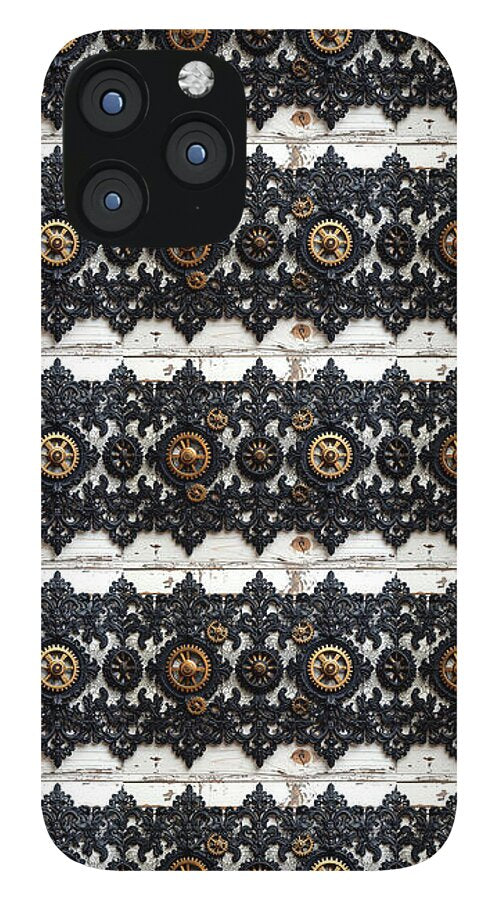 Steampunk Black Lace Pattern - Phone Case