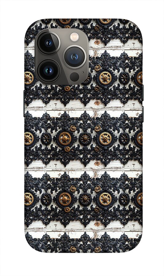 Steampunk Black Lace Pattern - Phone Case