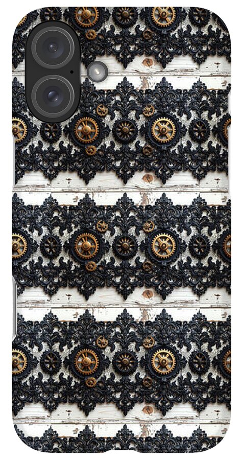 Steampunk Black Lace Pattern - Phone Case