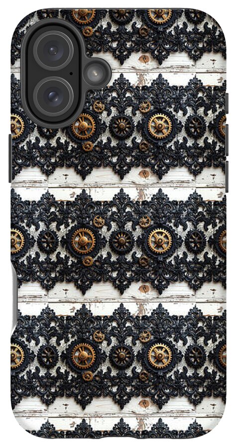 Steampunk Black Lace Pattern - Phone Case